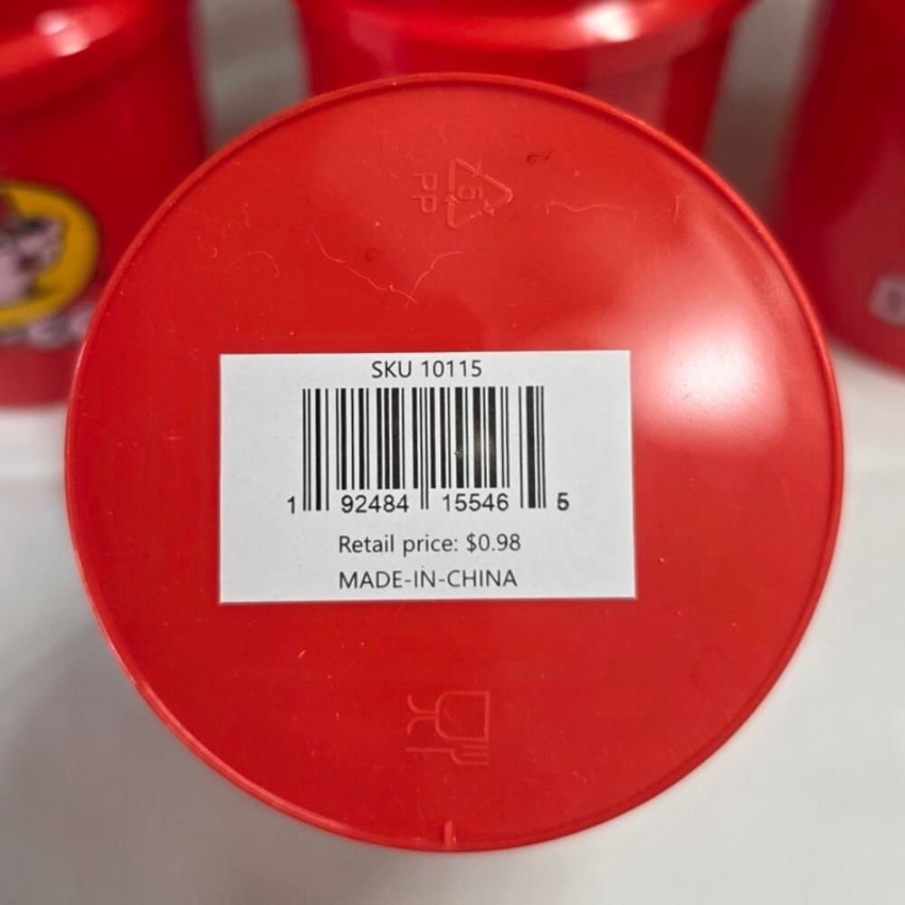 NEW Buc-ee's Mini Red Plastic Buckets, Set of 6, 18 oz. Each Portable Containers - Picture 7 of 7